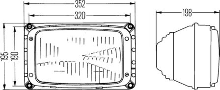 Hella Koplamp inbouw H4 12V/24V | 1AG 003 434-051