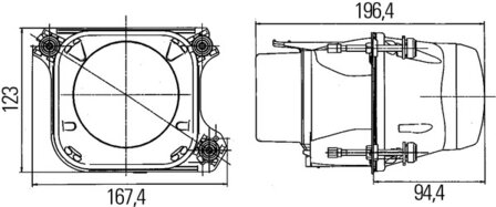 Hella Koplamp bi-xenon 24V &Oslash;90mm | 1AL 008 934-021