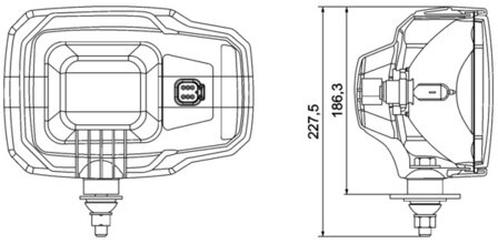 Hella Koplamp C310 H4 12V centr montage HOR Links | 1EA 328 450-017