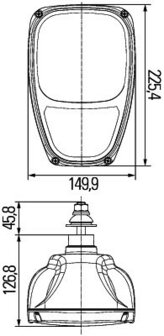 Hella Koplamp Combi 220 12V Deutsch Met Knipperlicht Links | 1EE 996 174-337