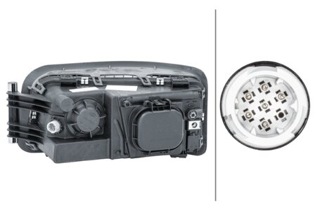 Hella Koplamp Man TGA 00- m/lhr Rechts H7 | 1EH 354 984-041