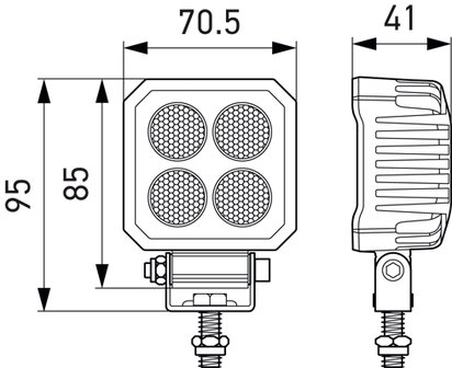 Hella Werklamp led VF 10-30V TS1700 display | 1GA 357 110-003