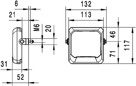 Hella Werklamp FlatBeam 500 led 9-33V opbouw | 1GA 995 193-041