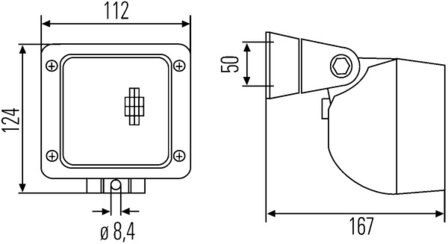 Hella Werklamp UltraBeam m/draaivoet AMP | 1GA 996 083-001