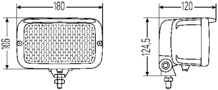 Hella Werklamp brede Voorveld Verlichting H3 | 1GB 007 145-101