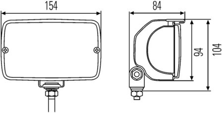 Hella Werklamp Picador H3 m/zwenkvoet | 1GB 996 102-101