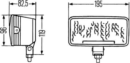 Hella Werklamp Torero 195X96mm wafeloptiek | 1GD 005 700-501