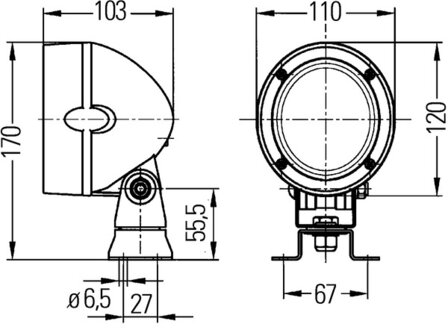 Hella Werklamp MegaBeam verreikend AMP | 1GM 996 134-071