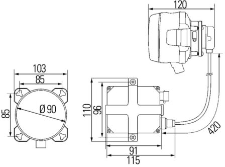 Hella Verstr xenon Inbouw 24V Met Standlicht | 1K0 008 192-027