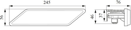 Hella Werklamp 9-32V Modular Base Style Links Voorveld Verlichting | 1GE 996 298-311