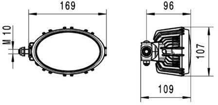 Hella Werklamp Oval 100 led Gen II 9-33V ThermoPr | 1GA 996 761-171