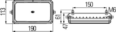 Hella Werklamp FlatBeam 1000 led 12-24V m/beugel | 1GD 996 193-011