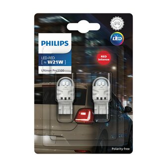 Philips LED Retrofit W21W Rood 12V&nbsp;2 Stuks
