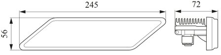 Hella Werklamp 9-32V Modular Base Style Rechts Zero G | 1GE 996 198-361