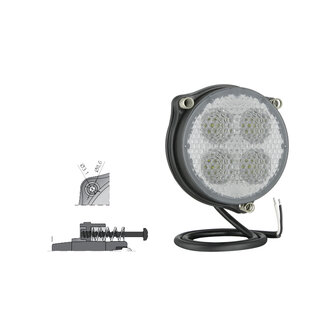 LED Werklamp d86-58&deg; 1000lm 12/24V (1Bl+)+DT04-2P