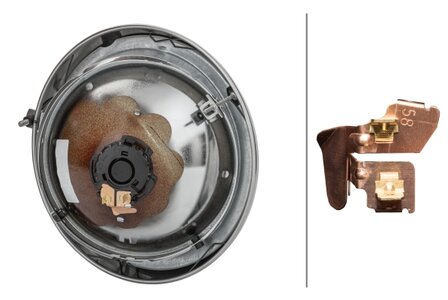 Hella Koplamp Inbouw 12V R2 Met Standlicht/chrom&eacute; rand Rechts | 1A8 001 149-341