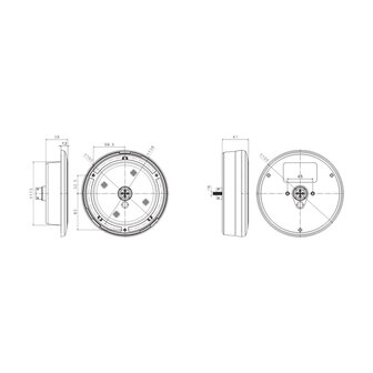 Fristom FT-313 LED Achterlicht 3-Functies Chrome Inbouw