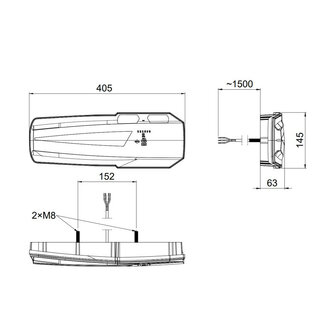 Horpol LED Achterlicht Mavic 6-functies NEON-look Links