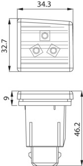 LED Zijmarkering 24V (voor Setra bus)