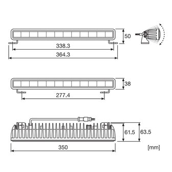 Osram LED Lightbar Combi Slim SX300-CB 35cm