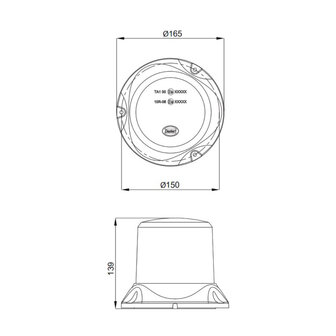 Dasteri LED Zwaailamp DSL-W500L.05 Oranje