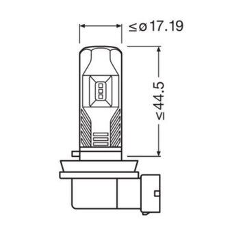 Osram H8/H11/H16 LED Mistlamp 12 volt Per Stuk