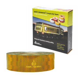 Avery V-6701B Contour Reflectietape Geel | Rol 50M