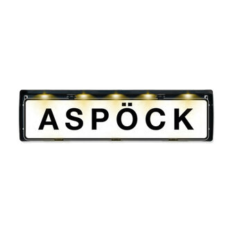 Asp&ouml;ck Kentekenplaathouder Incl. LED Verlichting Bovenkant