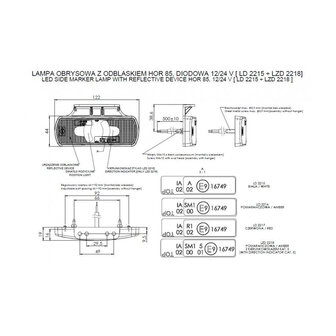 Horpol LED Voormarkering Wit 12-24V LD 2215