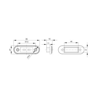 Fristom LED Markeringslamp Rood FT-015