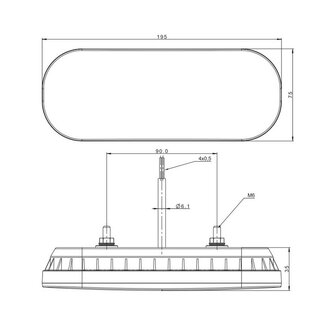 Fristom FT-320 LED Achterlicht 3-Functies + Kabel