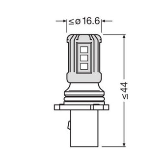 Osram P13W LED Retrofit Wit 12V PG18.5d-1