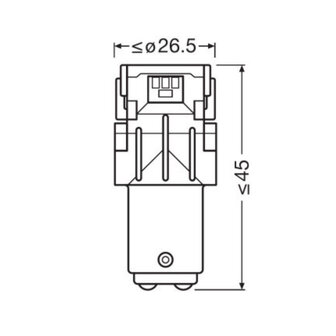 Osram P21/5W LED Retrofit Wit 12V BAY15d 2 Stuks