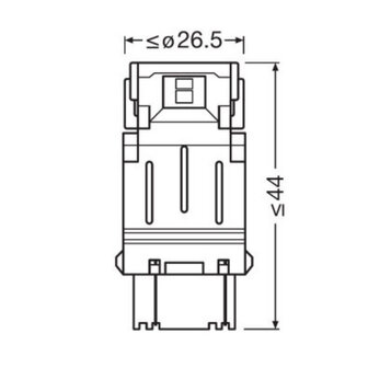 Osram P27/7W LED Retrofit Oranje 12V W2.5x16q 2 Stuks