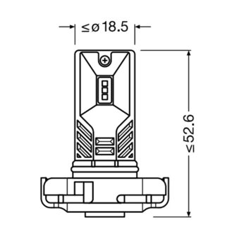 Osram PSX24W LED Mistlamp Set 12 volt 2 Stuks