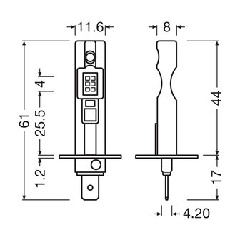 Osram H1 HL Easy LED Koplamp Set 9W P14.5s 12V