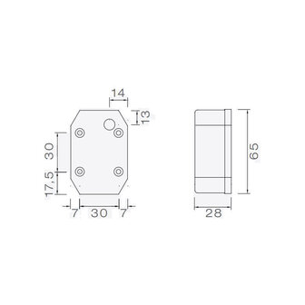 Asp&ouml;ck LED Markeringslamp Flexipoint Oranje 0,5m Kabel 12V