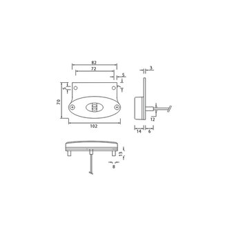 Asp&ouml;ck LED Markeringslamp Flatpoint II 12V + Bevestigingsbeugel