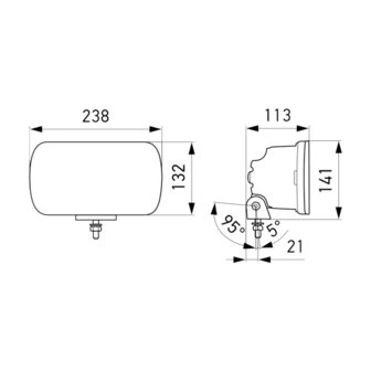 Hella Jumbo 320 Full-LED Verstraler Staand Zwart Met LED Stadslicht | 1FE 016 773-001