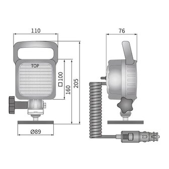 Mobiele 2500LM LED werklamp breedstraler