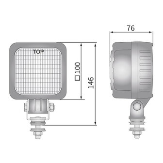 Wesem 14W LED Blue Spot Met Deutsch-DT