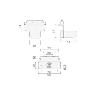 Asp&ouml;ck LED Markeringslamp Flatpoint Oranje | 12V + Bevestigingsbeugel