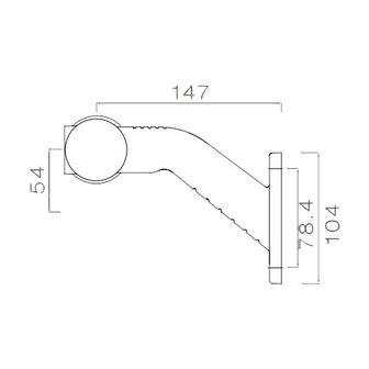 Asp&ouml;ck LED Markeringslamp Superpoint III Schuin | Links