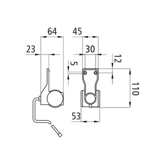 Asp&ouml;ck LED Markeringslamp Superpoint III Pendel | Links