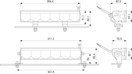 Hella Valuefit LBE320 LED Lightbar + Stadslicht | 1FE 358 154-001