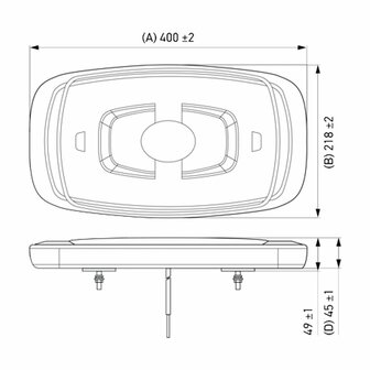 Hella LED Mini Zwaaibalk 40cm 12/24V Oranje | 2RL 014 565-001