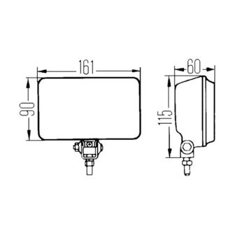 Hella Comet 450 Verstraler Zwart Incl. Beschermkap en H3 lamp | 1FB 005 860-231