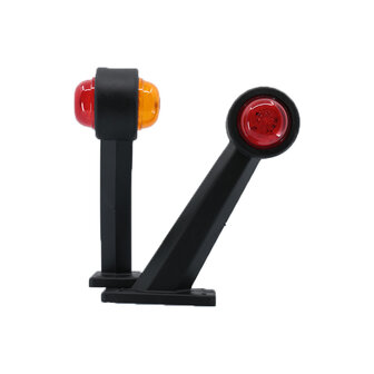 Set LED Breedtelampen Schuin Lang 10-30V Oranje + Rood (Set)