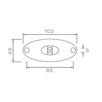 Asp&ouml;ck LED Markeringslamp Flatpoint II 0,5m Kabel 12V