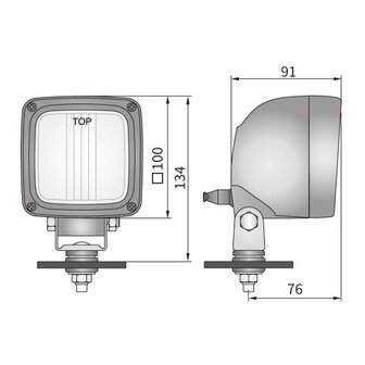 Wesem Halogeen Werklamp LKR5-FF + AMP-Faston